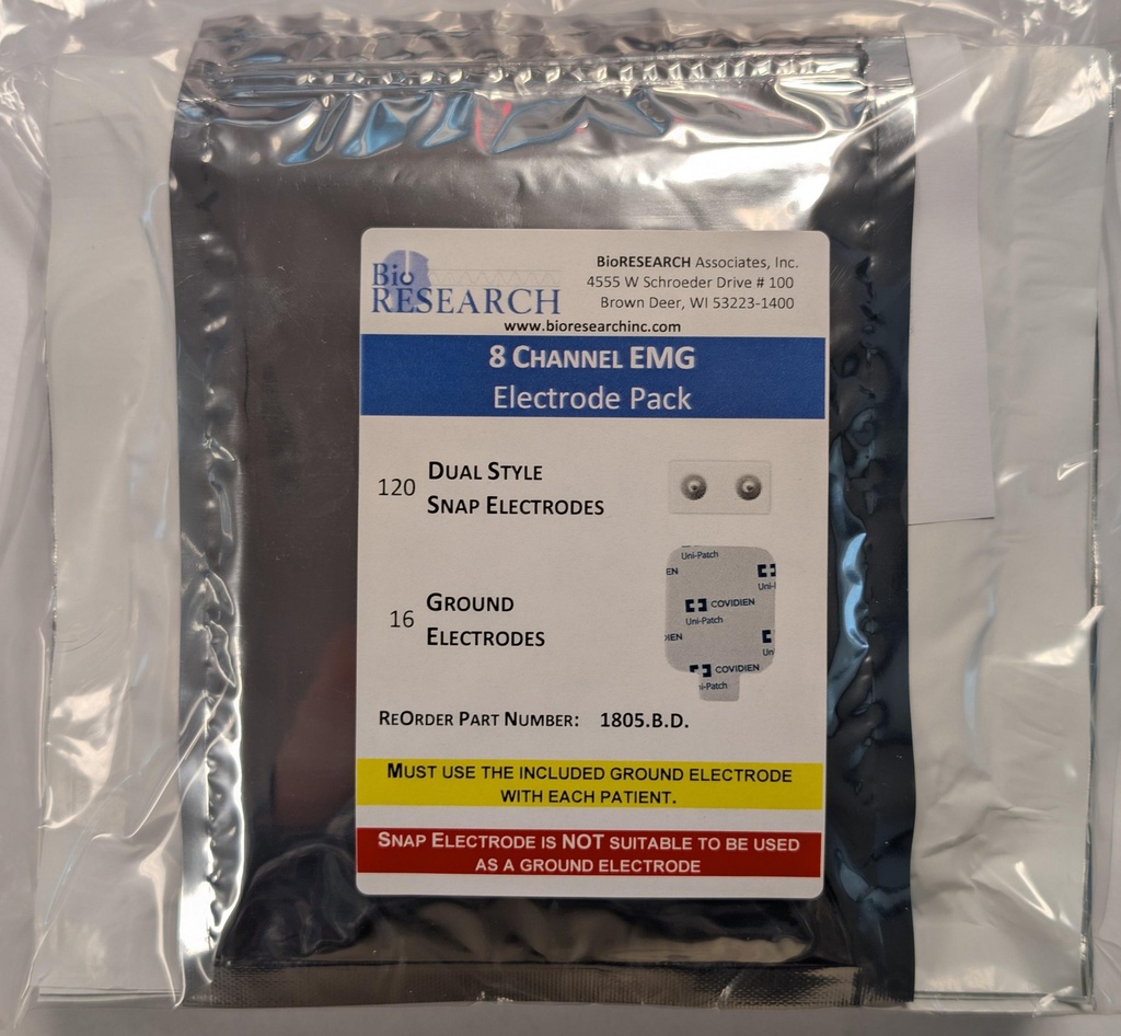 ELECTRODE PACK: DUAL STYLE: 120 COUNT:  8 CH EMG